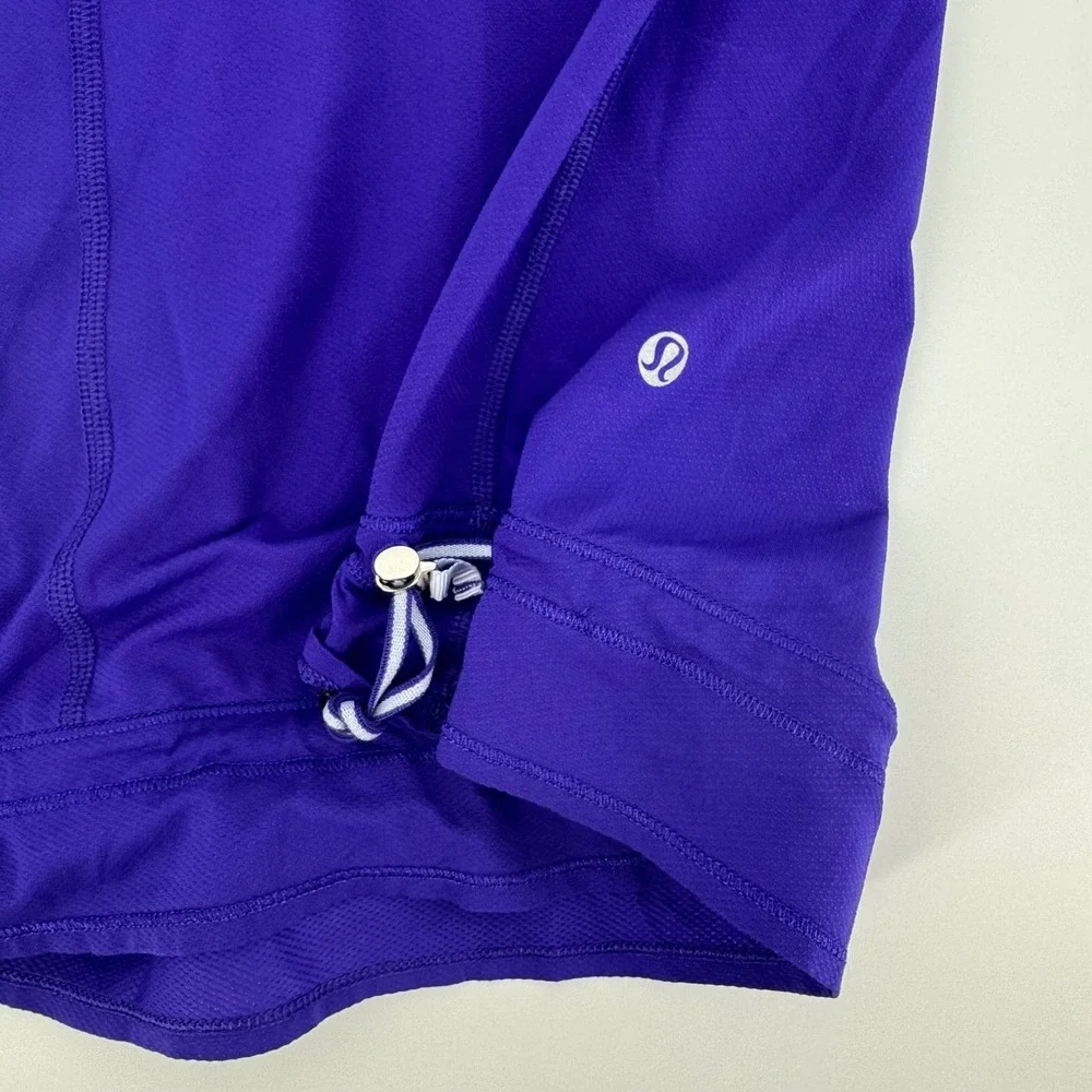 Lululemon No Limit Purple Workout Tank Top Drawstring Waist Activewear‎